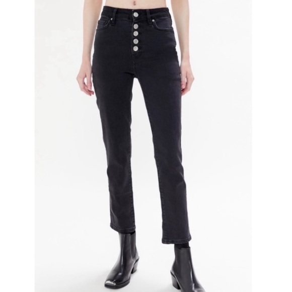 BDG Girlfriend High Rise Button Fly Faded Black Skinny Jeans - 25 - Picture 14 of 14